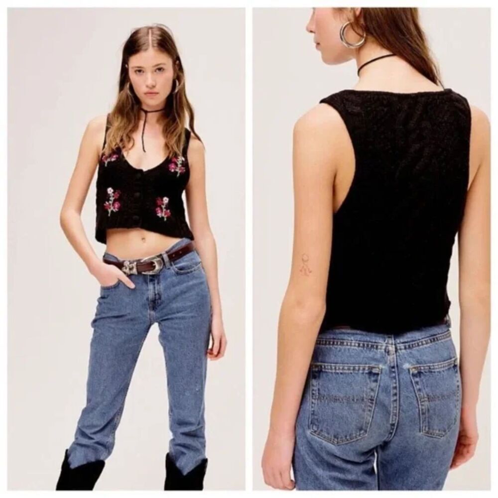 NWT For Love and Lemons Amaryllis Sweater Vest S